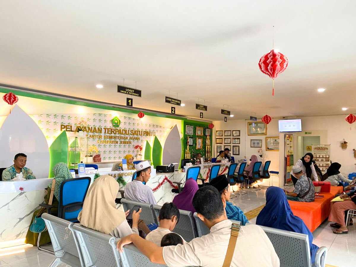 Ruang Pelayanan Terpadu Satu Pintu (PTSP) Kantor Kementerian Agama Kabupaten Jember