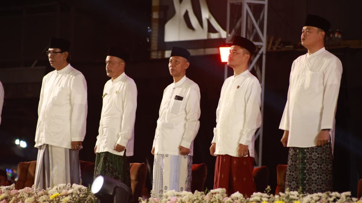 Bupati Jember bersama unsur Forkopimda pada malam puncak HSN 2026